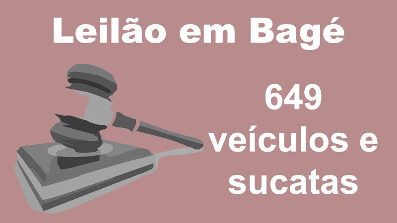 Serão ofertados 649 itens oriundos dos depósitos de Santana do Livramento, Rosário do Sul, Dom Pedrito e Bagé