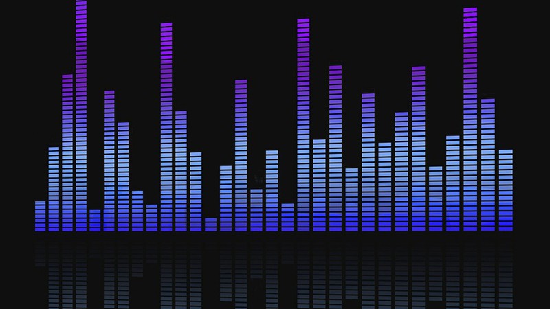 Gráfico de barras de som de equalizador digital